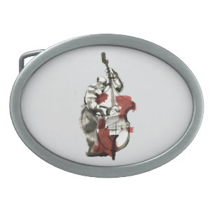 Double bass player belt buckle