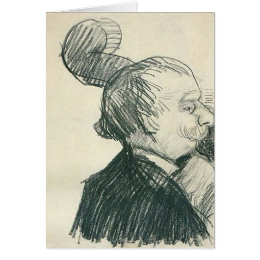 Double-Bass Player (F1244cv) Van Gogh Fine Art Cards (Front)