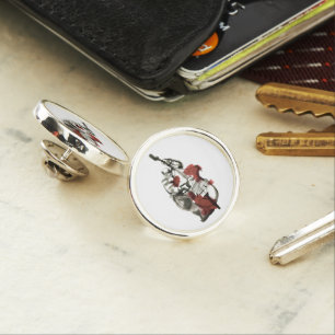 Double bass player lapel pin