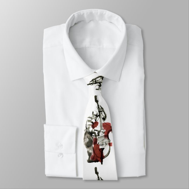 Double bass player neck tie (Tied)