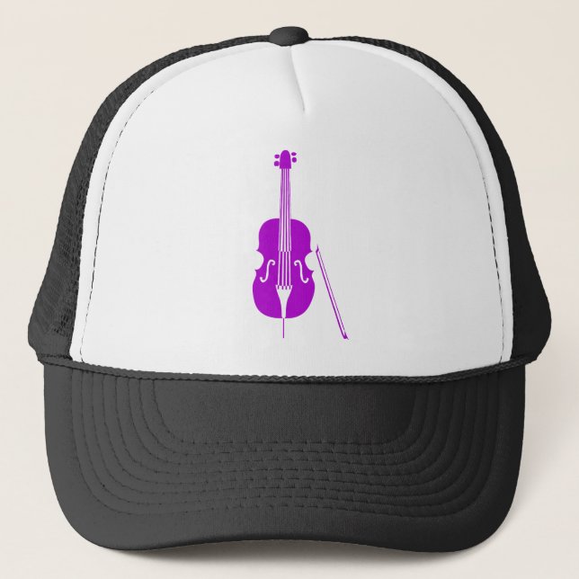 Double Bass - Purple Trucker Hat (Front)