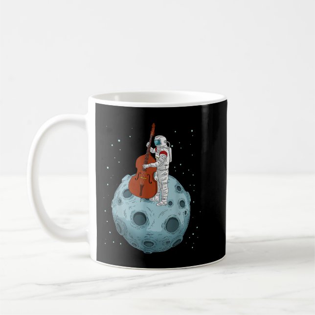 Double Bass Shirt Contrabass Jazz Music Gifts Upri Coffee Mug (Left)