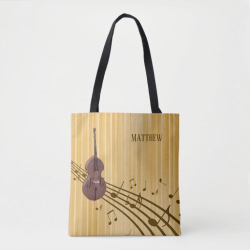 Double Bass String Instrument Music Tote Bag