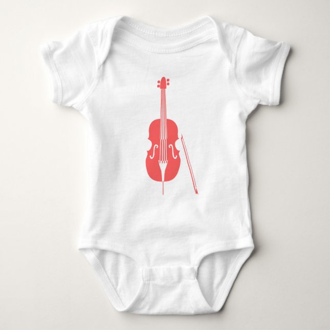 Double Bass - Tropical Pink Baby Bodysuit (Front)