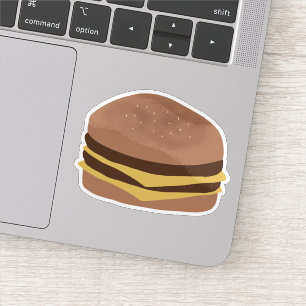 Double Beef Patty Cheese Burger Sticker