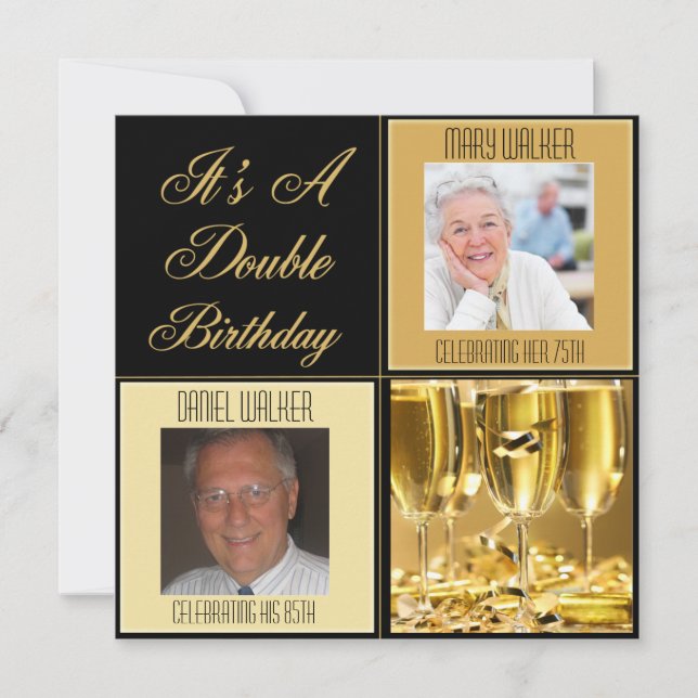 Double Birthday Party Invitation for Any Age (Front)