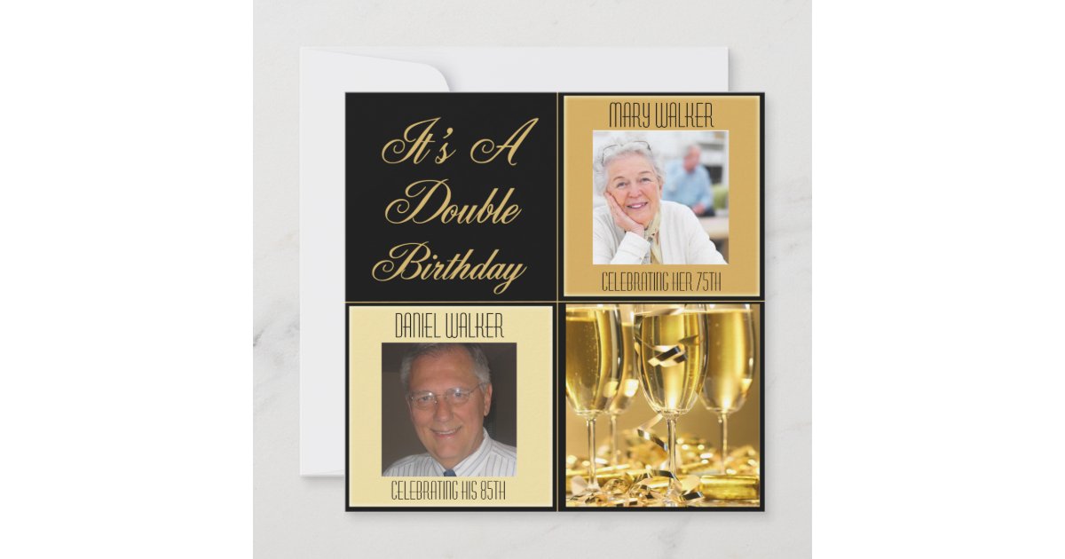 Double Birthday Party Invitation for Any Age Zazzle