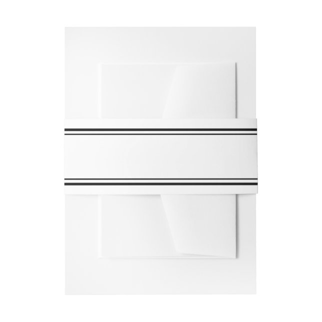 Double Black Border Portrait Belly Band (Front Example)