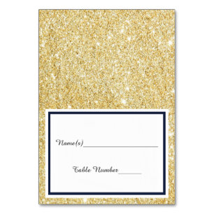 Double Black/Faux Gold Trim - Escort Card