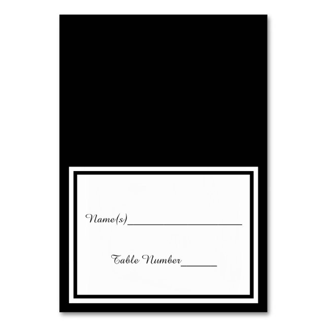 Double Black Trim - Escort Card (Front)