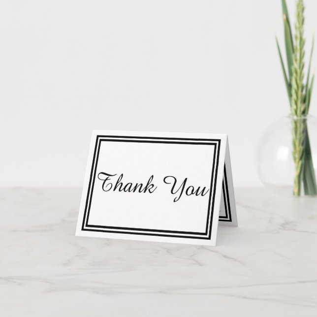 Double Black Trim - Thank You Card (Front)