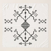 Double Black Veve of Damballah on White