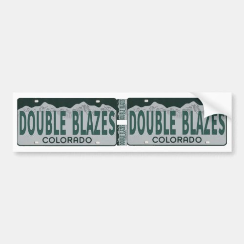 Double Blazes Colorado Cut_N_Stick Bumper Sticker