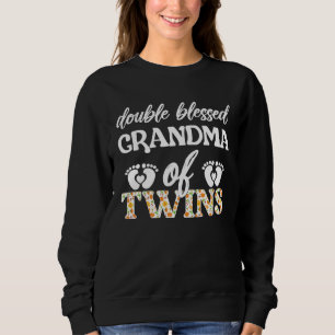 Double Blessed Grandma Of Twins Twin Grandma Sweatshirt