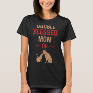 Double Blessed Mom Just A Mom Who Loves Her Cat An T-Shirt