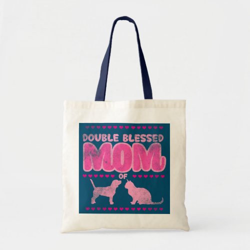 Double Blessed Mom Just A Mom Who Loves Her Cat Tote Bag