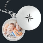 Double Blessings Siblings Photo Gift for Mom Locket Necklace<br><div class="desc">A special photo locket for mom on the birth of her 2nd baby, lettered with "double blessings". The template is set up for you to add your own photo of the whole family or just of the siblings together for example. If you have any problems with placement, try cropping your...</div>