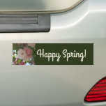 Double Blossoming Cherry Tree I Spring Floral Bumper Sticker