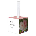 Double Blossoming Cherry Tree I Spring Floral Cube Ornament