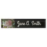 Double Blossoming Cherry Tree I Spring Floral Desk Name Plate
