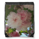 Double Blossoming Cherry Tree I Spring Floral Drawstring Bag