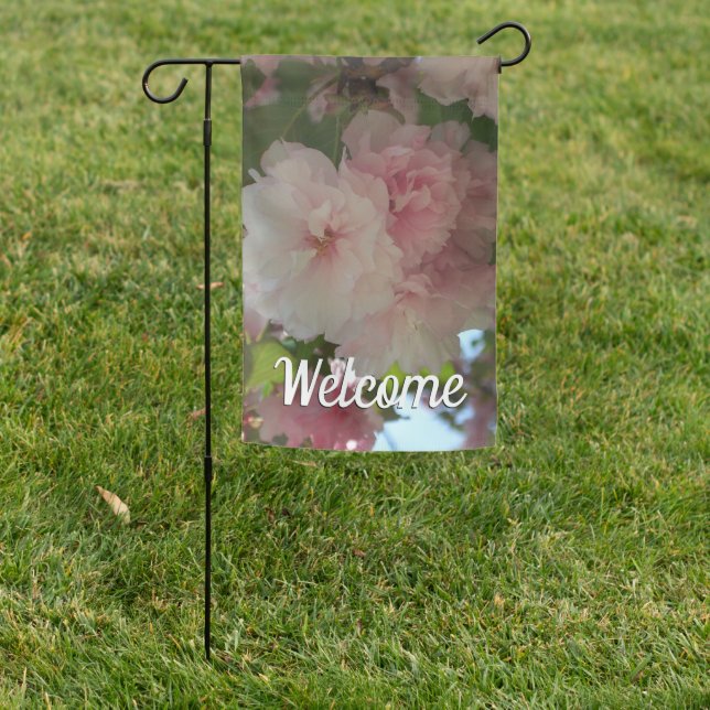 Double Blossoming Cherry Tree I Spring Floral Garden Flag (In SItu)