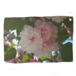 Double Blossoming Cherry Tree I Spring Floral Golf Towel