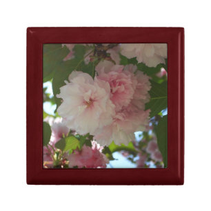 Double Blossoming Cherry Tree I Spring Floral Jewelry Box