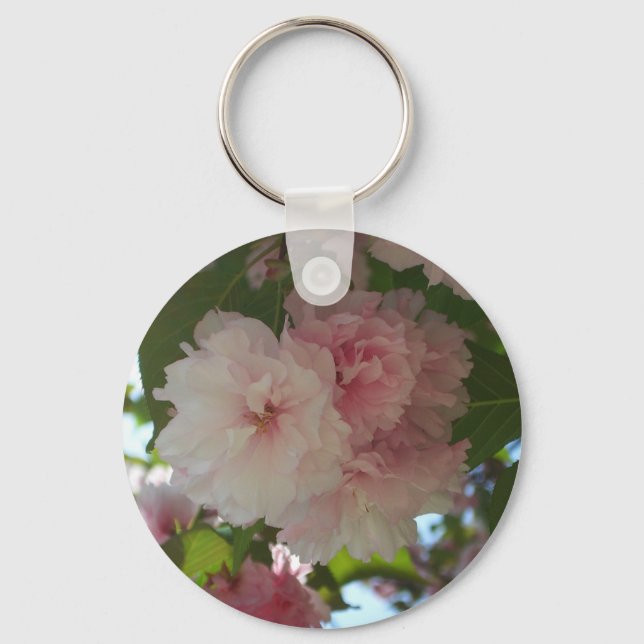Double Blossoming Cherry Tree I Spring Floral Keychain (Front)