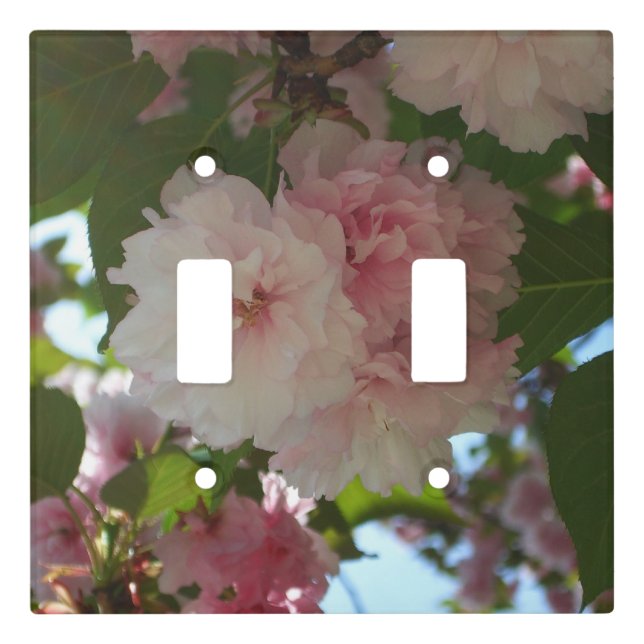 Double Blossoming Cherry Tree I Spring Floral Light Switch Cover (Front)