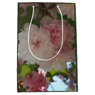 Double Blossoming Cherry Tree I Spring Floral Medium Gift Bag