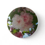 Double Blossoming Cherry Tree I Spring Floral Pinback Button
