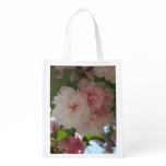 Double Blossoming Cherry Tree I Spring Floral Reusable Grocery Bag