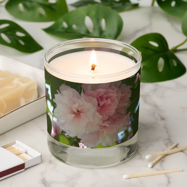 Double Blossoming Cherry Tree I Spring Floral Scented Candle (Lit)