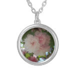 Double Blossoming Cherry Tree I Spring Floral Silver Plated Necklace
