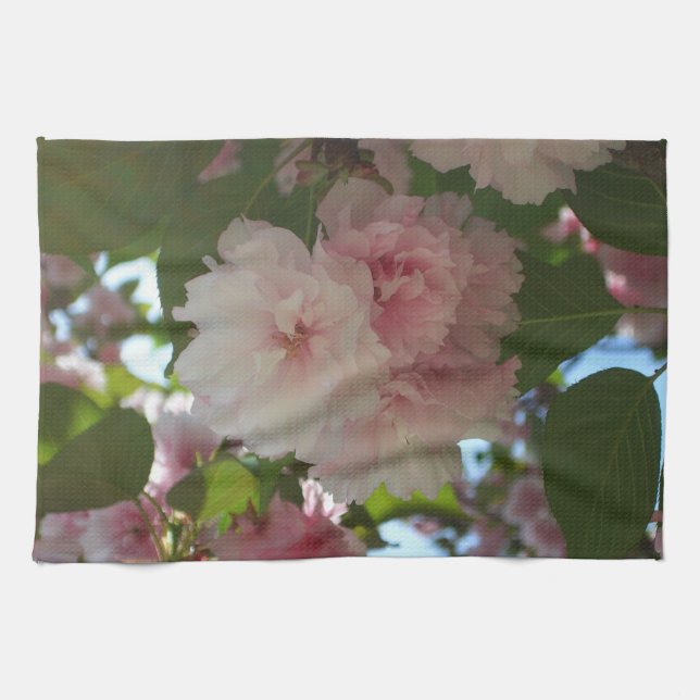 Double Blossoming Cherry Tree I Spring Floral Towel (Horizontal)