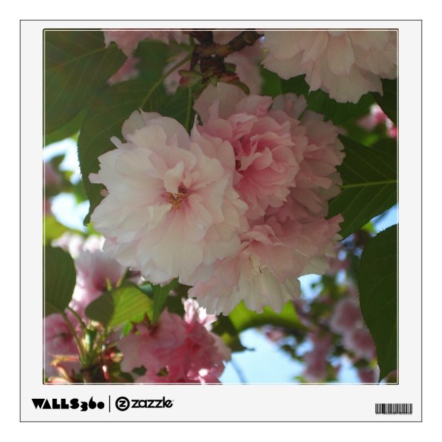 Double Blossoming Cherry Tree I Spring Floral Wall Sticker (Front)