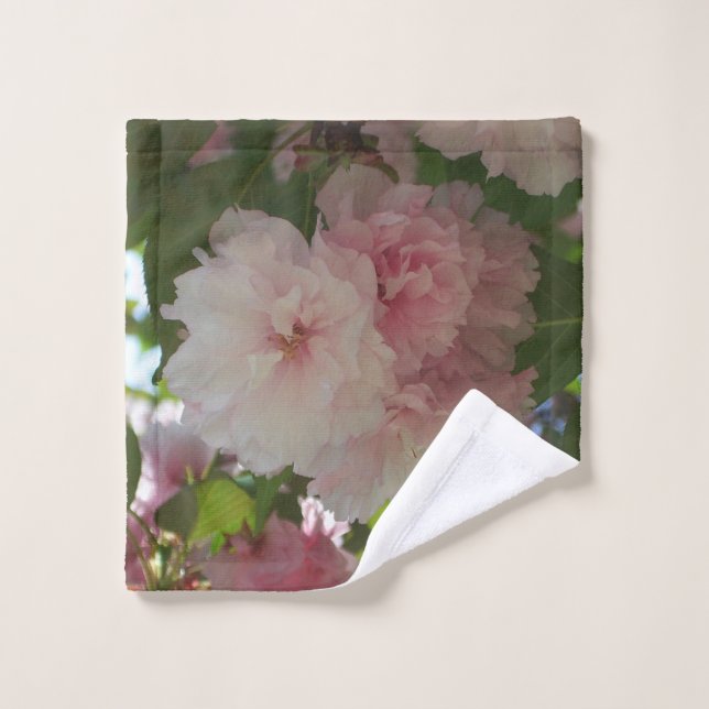 Double Blossoming Cherry Tree I Spring Floral Wash Cloth (Wash Cloth)