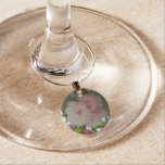 Double Blossoming Cherry Tree I Spring Floral Wine Charm
