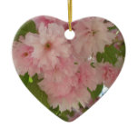 Double Blossoming Cherry Tree II Spring Floral Ceramic Ornament