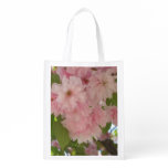 Double Blossoming Cherry Tree II Spring Floral Grocery Bag