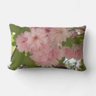 Double Blossoming Cherry Tree II Spring Floral Lumbar Pillow