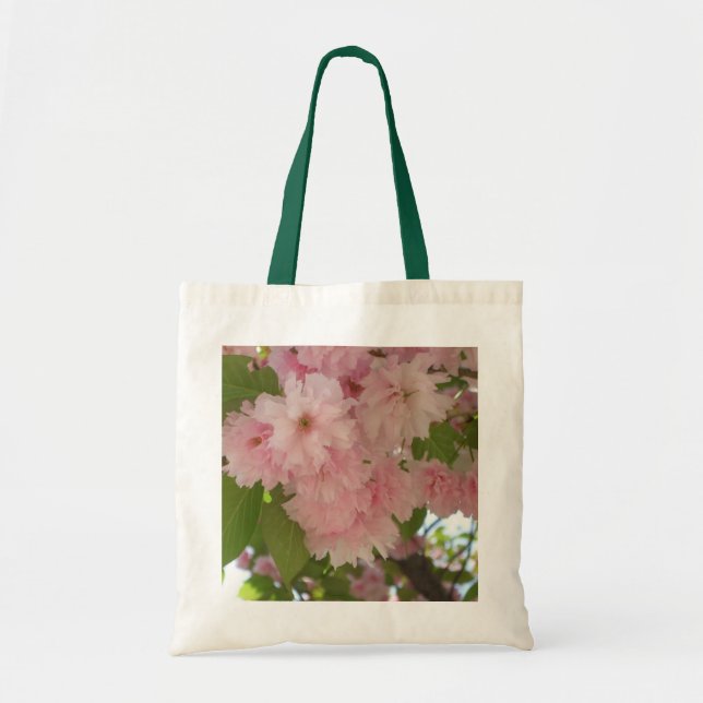 Double Blossoming Cherry Tree II Spring Floral Tote Bag (Front)