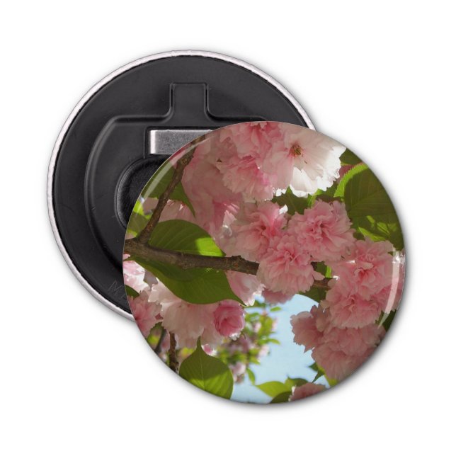 Double Blossoming Cherry Tree III Spring Floral Bottle Opener (Front)