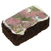 Double Blossoming Cherry Tree III Spring Floral Brownie (Angled)