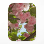 Double Blossoming Cherry Tree III Spring Floral Burp Cloth