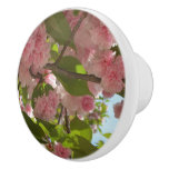 Double Blossoming Cherry Tree III Spring Floral Ceramic Knob