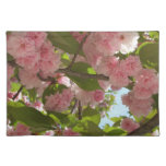 Double Blossoming Cherry Tree III Spring Floral Cloth Placemat