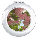 Double Blossoming Cherry Tree III Spring Floral Compact Mirror