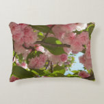 Double Blossoming Cherry Tree III Spring Floral Decorative Pillow